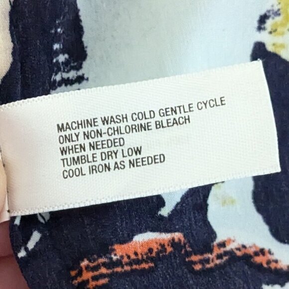 GAP Black, Pink, Yellow Short Sheath Dress; Elastic Pleated Waist; Size 10 - Picture 7 of 7